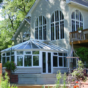 Double jardin en verre trempé en aluminium trempé de forme irrégulière (FT-S)